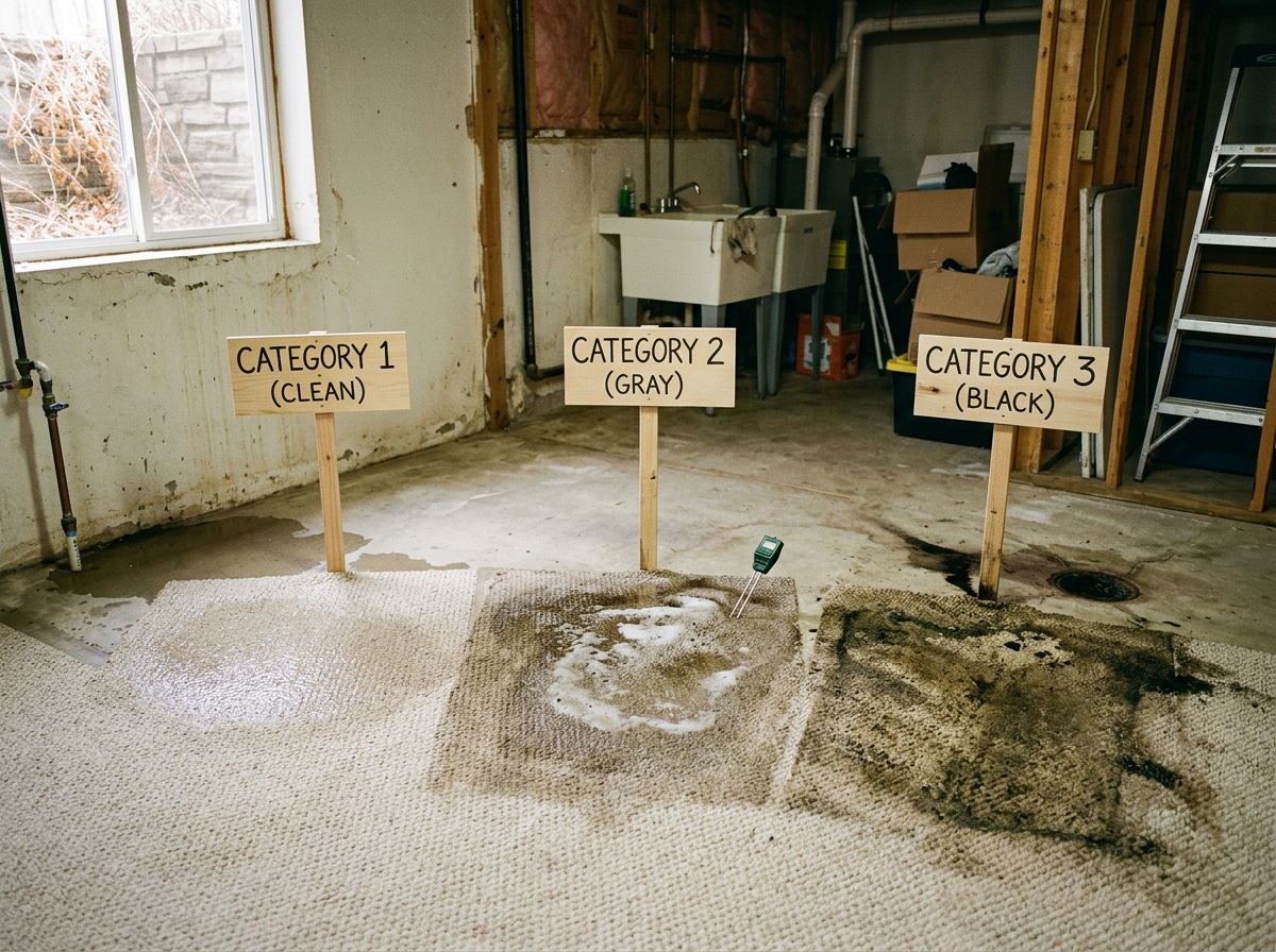 Category 1, 2 and 3 Water: What Determines Whether Your Carpet Is Saved